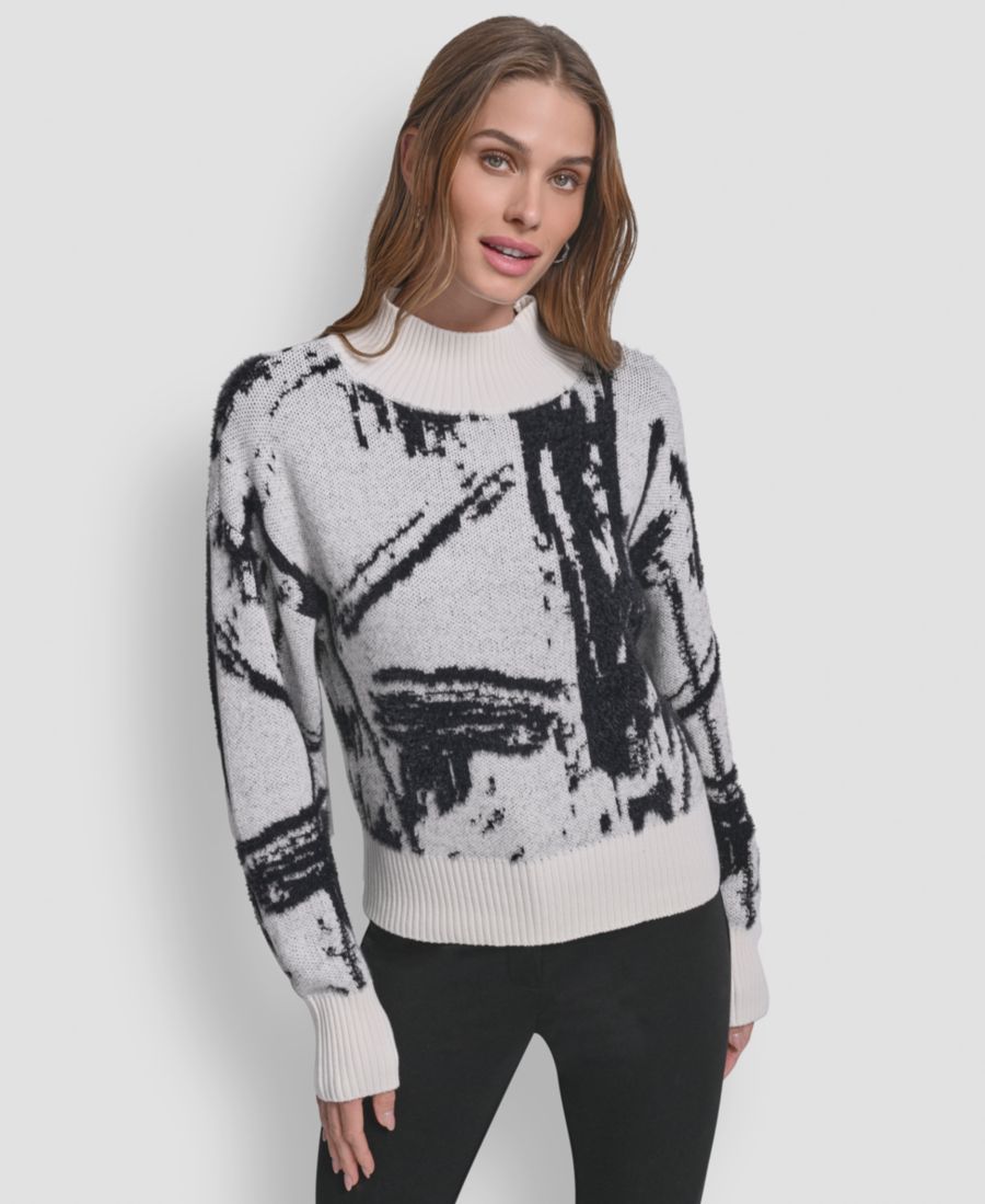 Женский свитер оверсайз с интарсией, надеваемый через голову DKNY, Ivory/Black
Женский свитер оверсайз с интарсией, надеваемый через голову DKNY, Ivory/Black