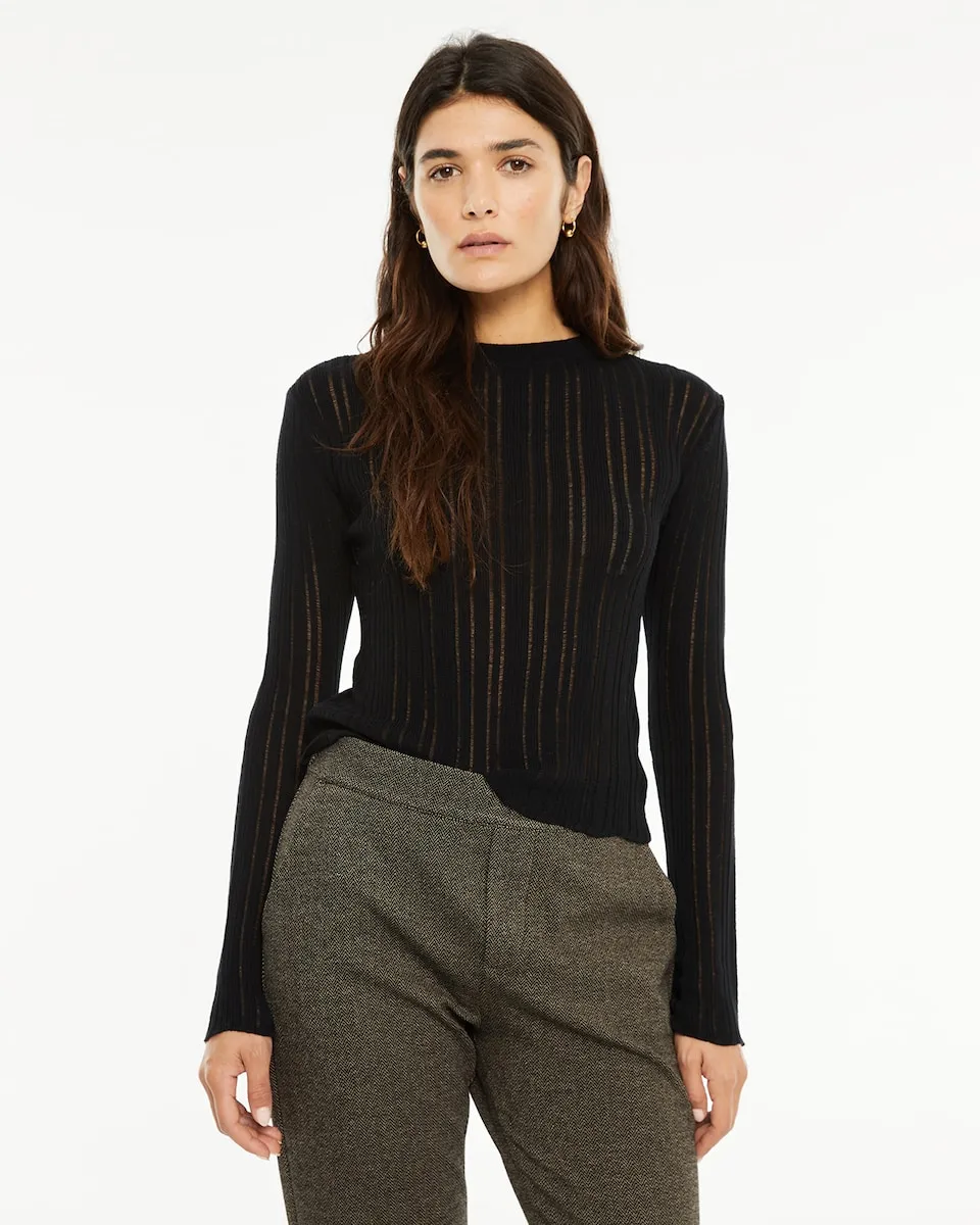 Женский джемпер с круглым вырезом и длинными расклешенными рукавами System Action, черный
Женский джемпер с круглым вырезом и длинными расклешенными рукавами System Action, черный