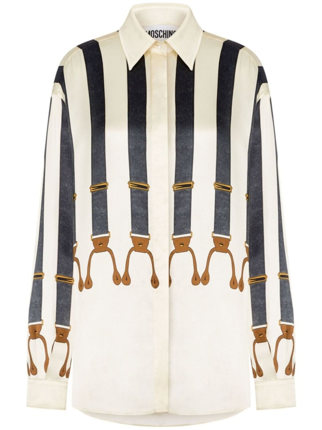 Moschino рубашка с принтом, нейтральный цвет 
Moschino рубашка с принтом, нейтральный цвет