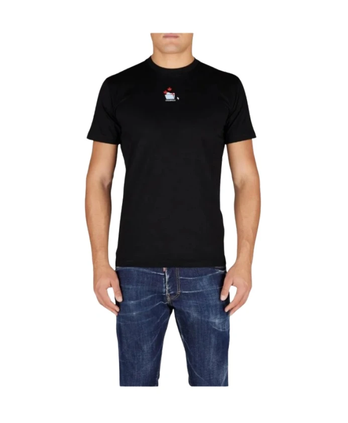 Черная хлопковая футболка Dsquared2, черный
Черная хлопковая футболка Dsquared2, черный