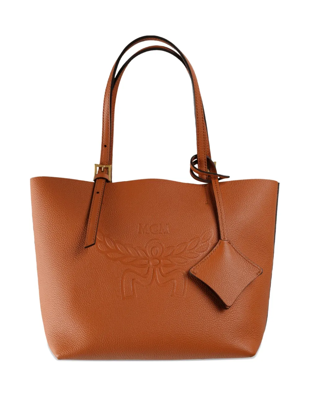 Кожаная сумка-тоут с тисненым логотипом MCM, коричневый
Кожаная сумка-тоут с тисненым логотипом MCM, коричневый