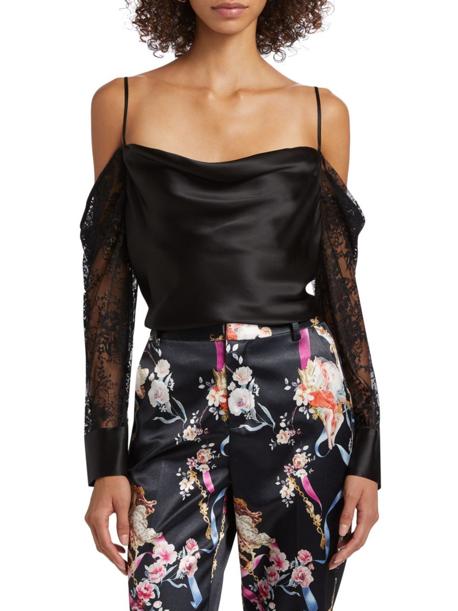 Топ Zion Silk-Lace с открытыми плечами L'AGENCE, черный
Топ Zion Silk-Lace с открытыми плечами L'AGENCE, черный