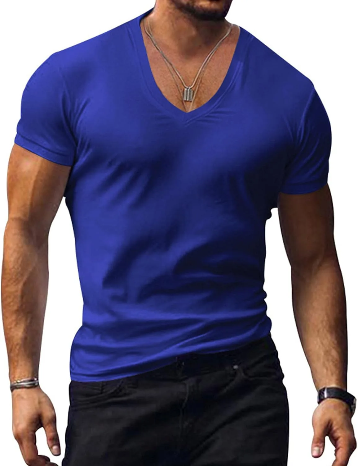 Мужская футболка V-образного выреза Slim Fit Cotton SWJGLITTR
Мужская футболка V-образного выреза Slim Fit Cotton SWJGLITTR