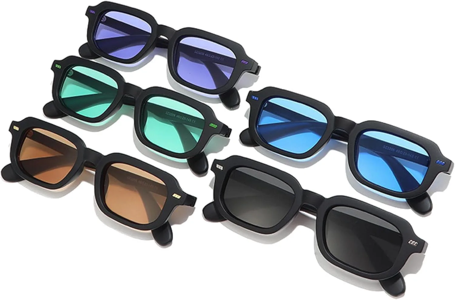 Модные маленькие женские солнцезащитные очки в стиле ретро с заклепками, мужские сине-зеленые солнцезащитные очки с защитой от УФ-излучения UV400 TKKTLLT, Black Green
Модные маленькие женские солнцезащитные очки в стиле ретро с заклепками, мужские сине-зеленые солнцезащитные очки с защитой от УФ-излучения UV400 TKKTLLT, Black Green