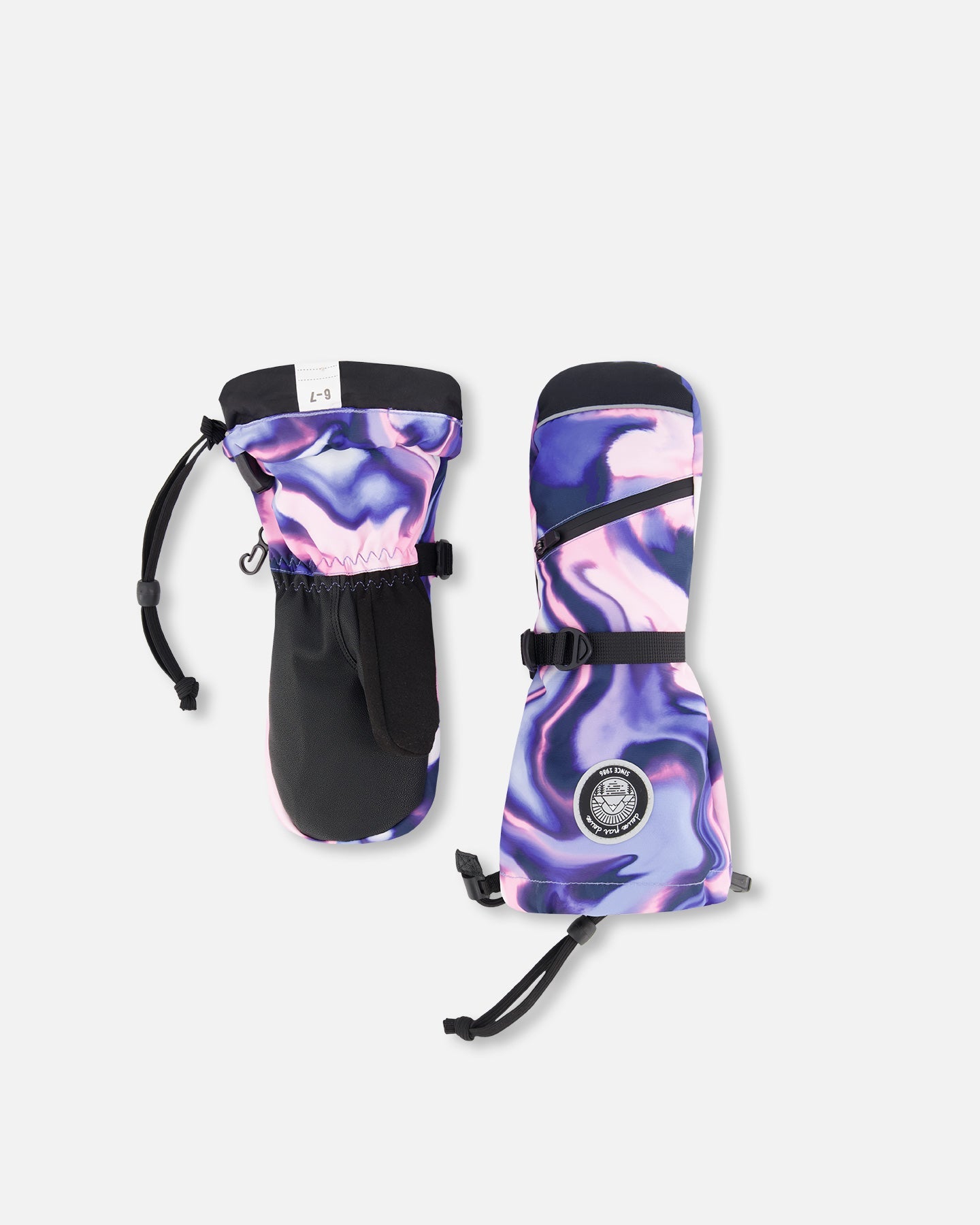 Зимние варежки Teknik Pink and Blue Marble Deux par Deux 
Зимние варежки Teknik Pink and Blue Marble Deux par Deux