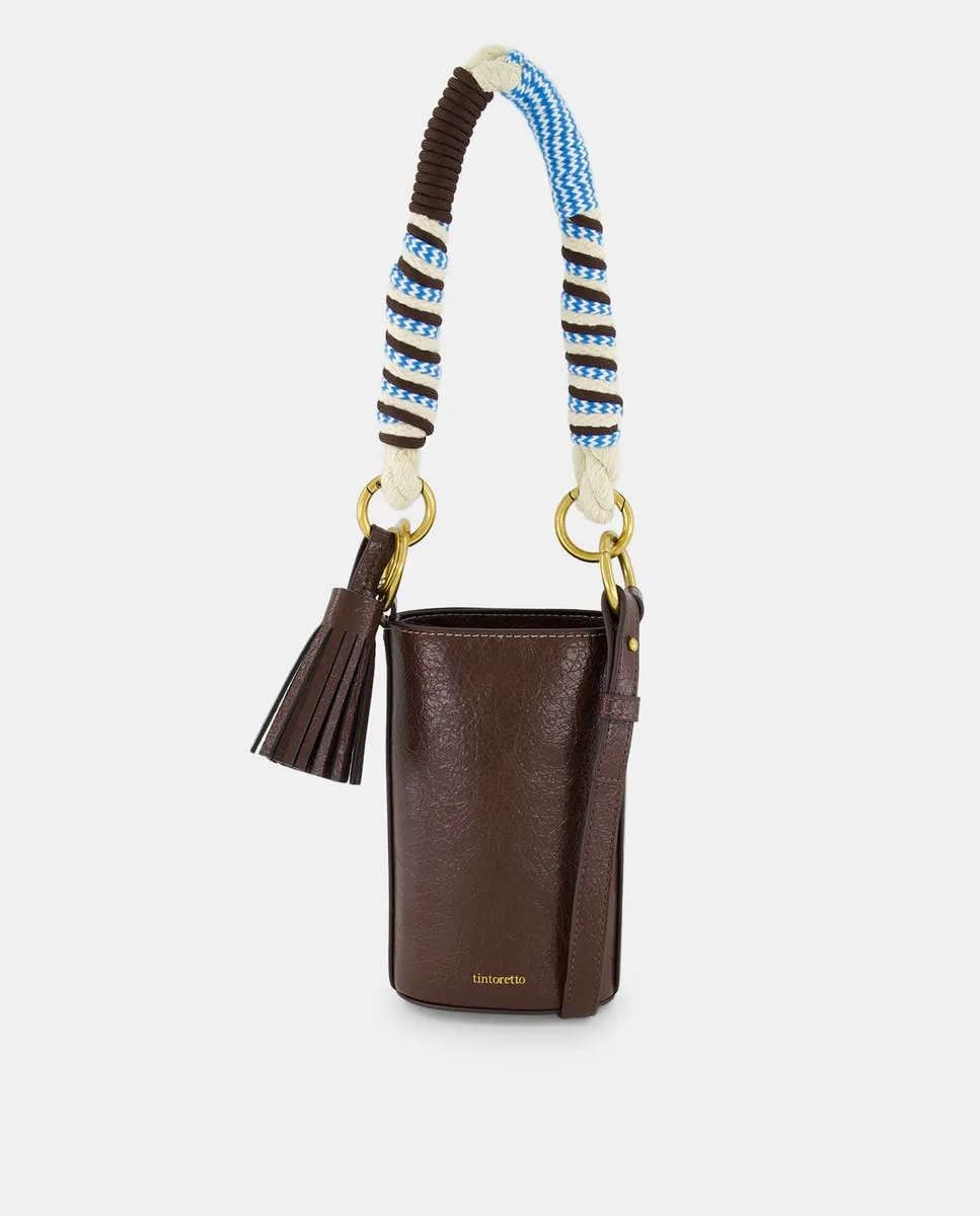 Сумка с ручкой из цепочек и кисточками Tintoretto, коричневый 
Сумка с ручкой из цепочек и кисточками Tintoretto, коричневый