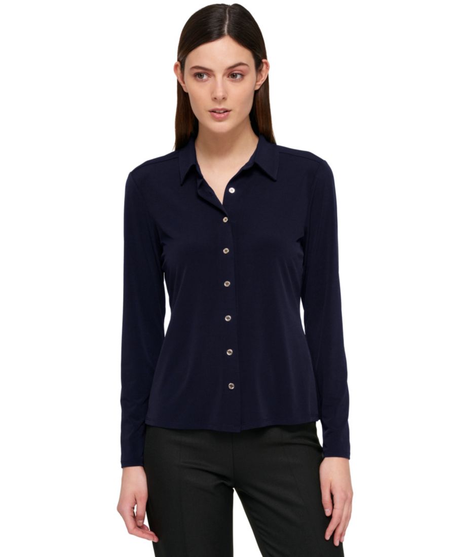 Женская блузка с отложным воротником Tommy Hilfiger, Dark Blue
Женская блузка с отложным воротником Tommy Hilfiger, Dark Blue