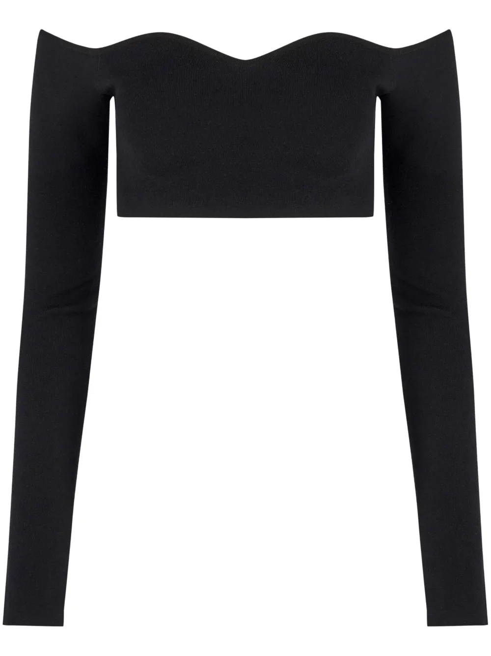 Укороченный топ с открытыми плечами Nina Ricci, черный
Укороченный топ с открытыми плечами Nina Ricci, черный