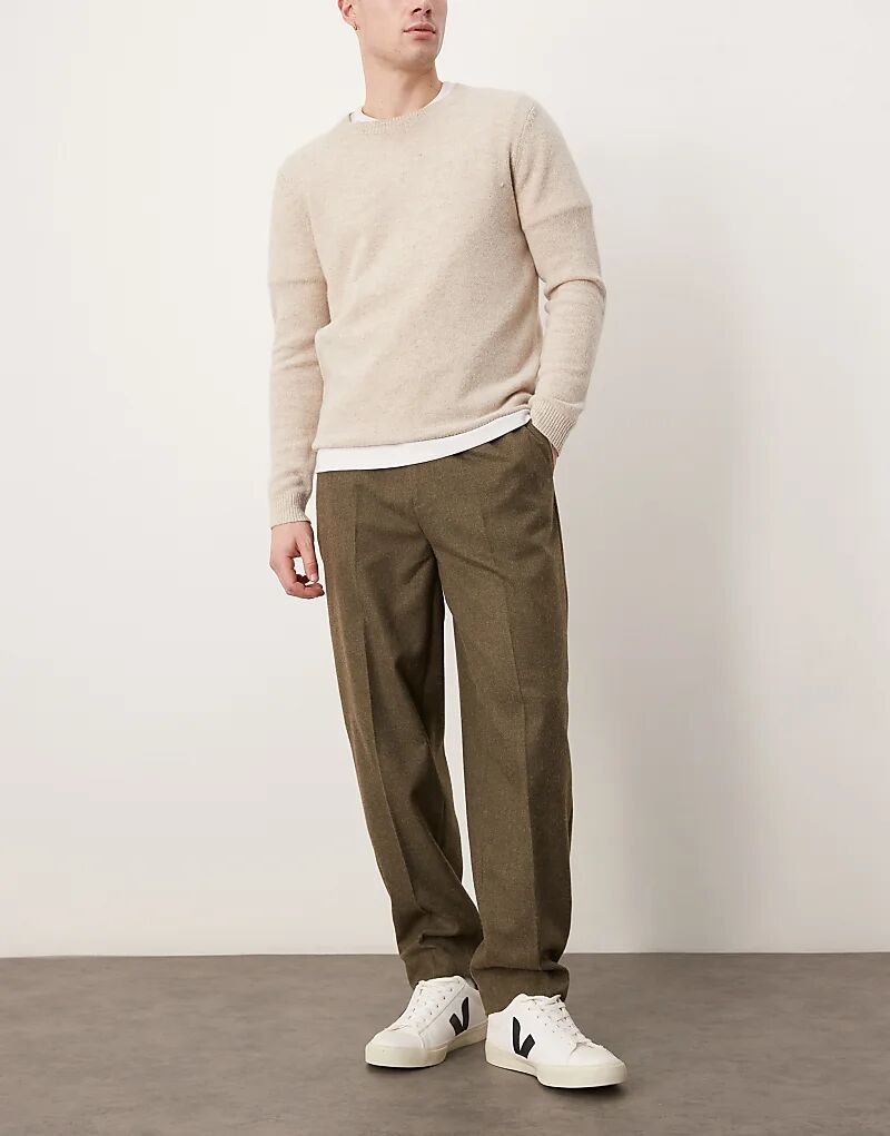 Элегантные шерстяные брюки свободного покроя из оливкового твила ASOS DESIGN
Элегантные шерстяные брюки свободного покроя из оливкового твила ASOS DESIGN