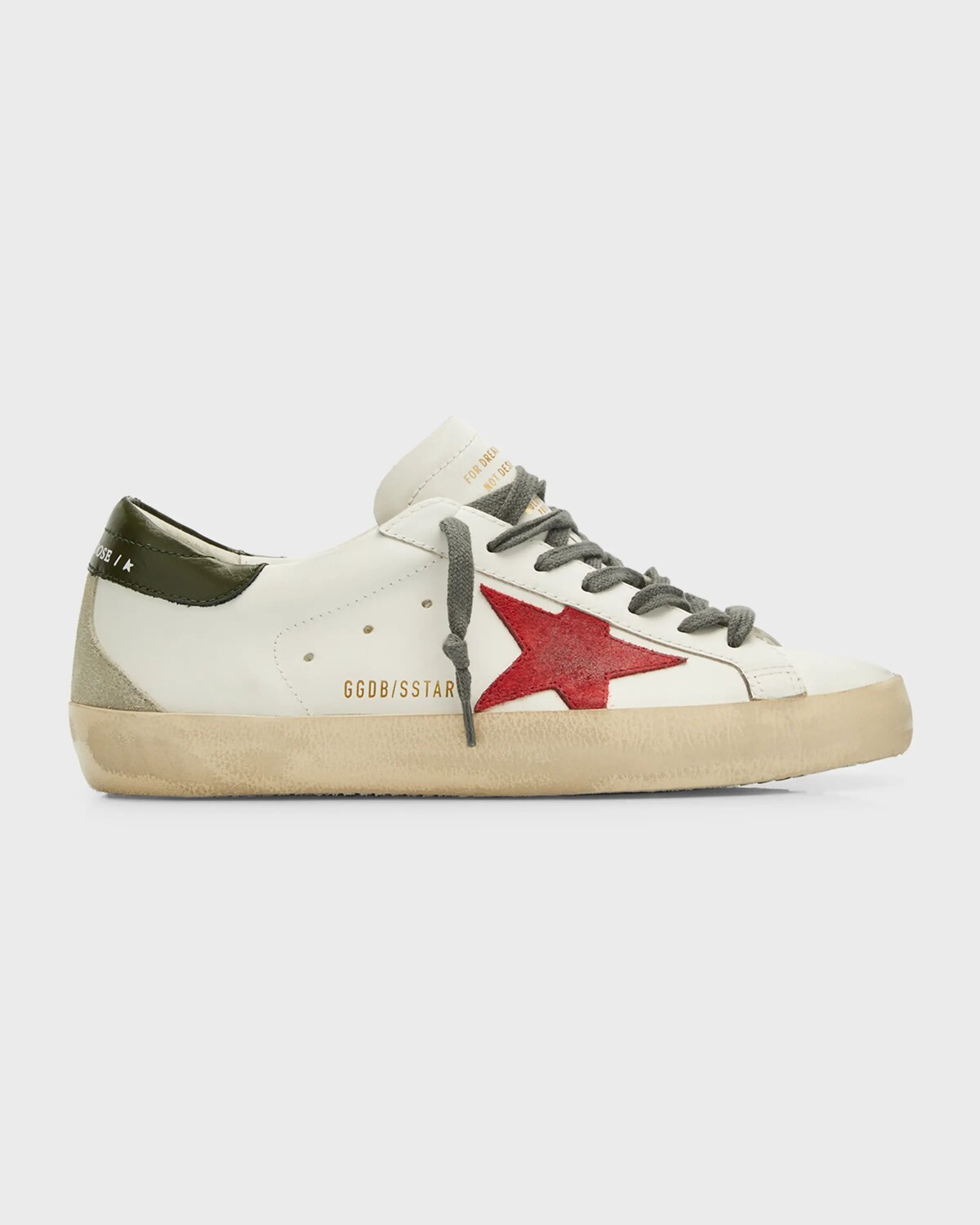 Мужские кожаные низкие кеды Super-Star Golden Goose, цвет White/Red/Dark Green
Мужские кожаные низкие кеды Super-Star Golden Goose, цвет White/Red/Dark Green