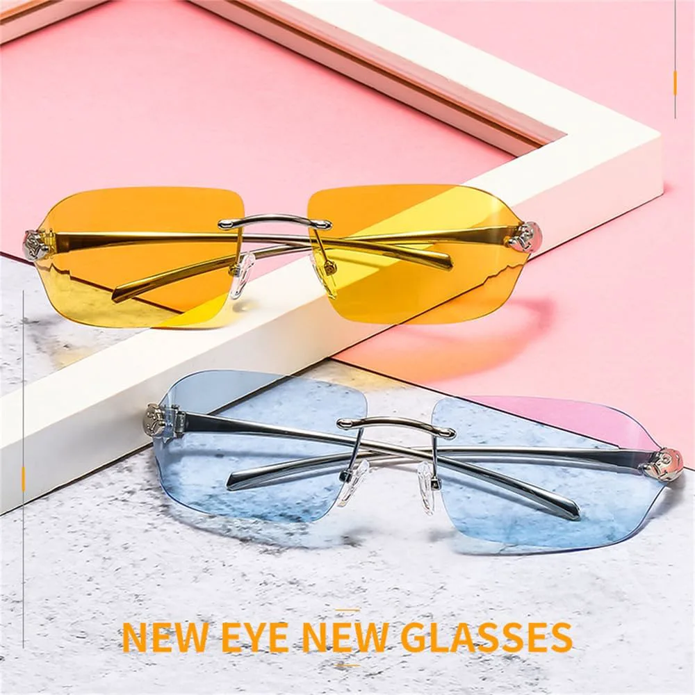 Солнцезащитные очки без оправы с небольшим леопардовым принтом для женщин и мужчин, градиентные солнцезащитные очки из сплава с защитой от УФ-излучения VFDHN, 7
Солнцезащитные очки без оправы с небольшим леопардовым принтом для женщин и мужчин, градиентные солнцезащитные очки из сплава с защитой от УФ-излучения VFDHN, 7