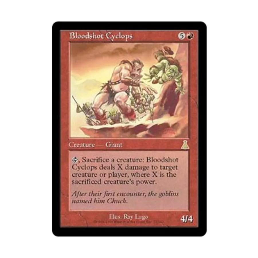 CCG Налитый кровью Циклоп (клавиша R), MTG - Urza's Destiny
CCG Налитый кровью Циклоп (клавиша R), MTG - Urza's Destiny