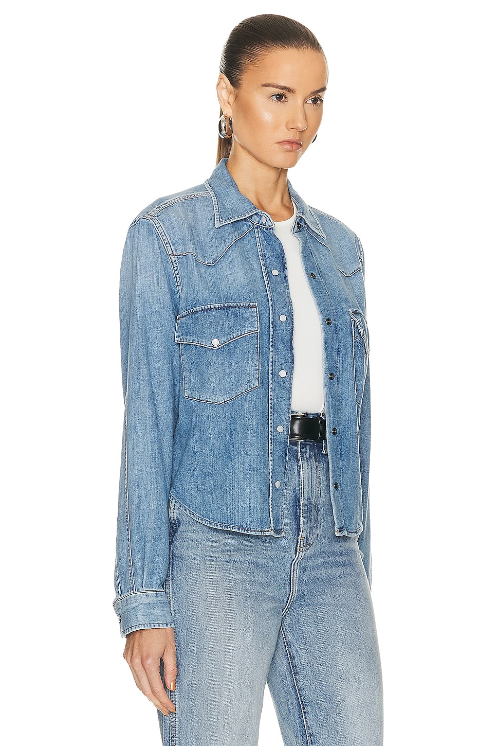 Укороченная рубашка в стиле вестерн Citizens of Humanity, цвет Carolina Blue
Укороченная рубашка в стиле вестерн Citizens of Humanity, цвет Carolina Blue