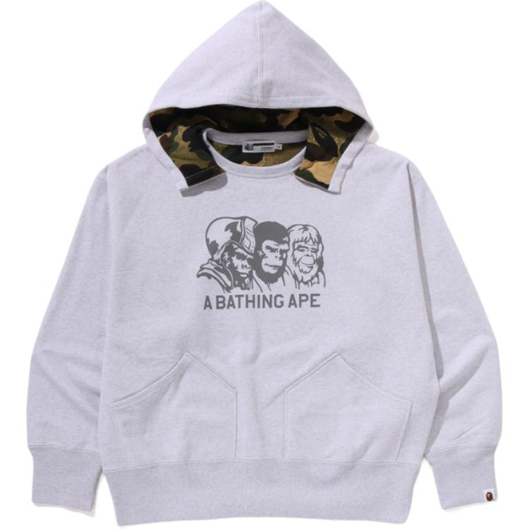 Двусторонняя хлопковая худи A BATHING APE, серый
Двусторонняя хлопковая худи A BATHING APE, серый