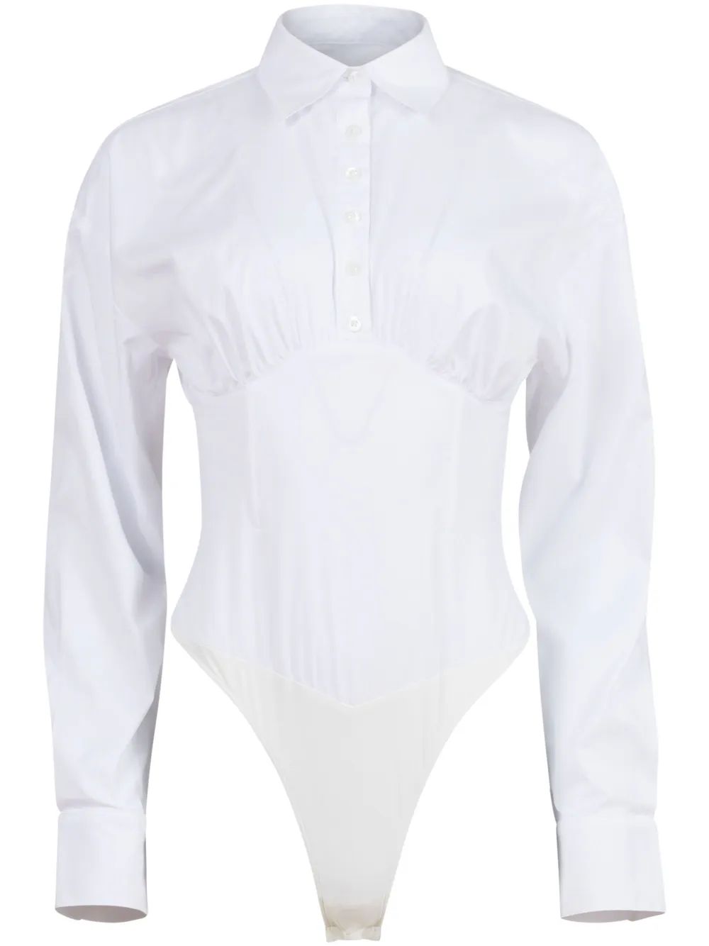 Поплиновое боди на пуговицах Fleur Du Mal, белый
Поплиновое боди на пуговицах Fleur Du Mal, белый