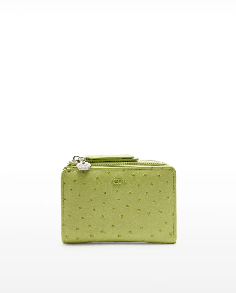 Маленький женский кошелек с застежкой-молнией, однотонный Parfois, зеленый 
Маленький женский кошелек с застежкой-молнией, однотонный Parfois, зеленый