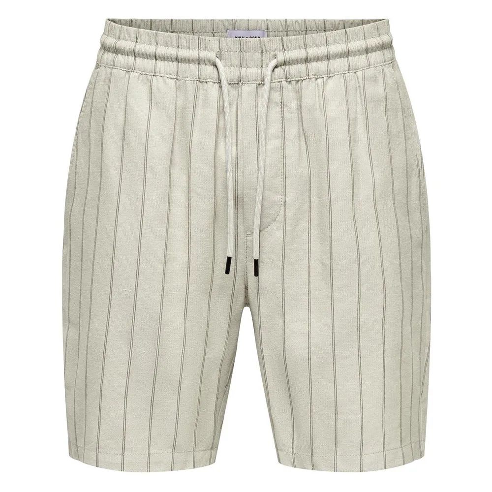 Шорты Only & Sons Tel Stripe 0139, бежевый 
Шорты Only & Sons Tel Stripe 0139, бежевый