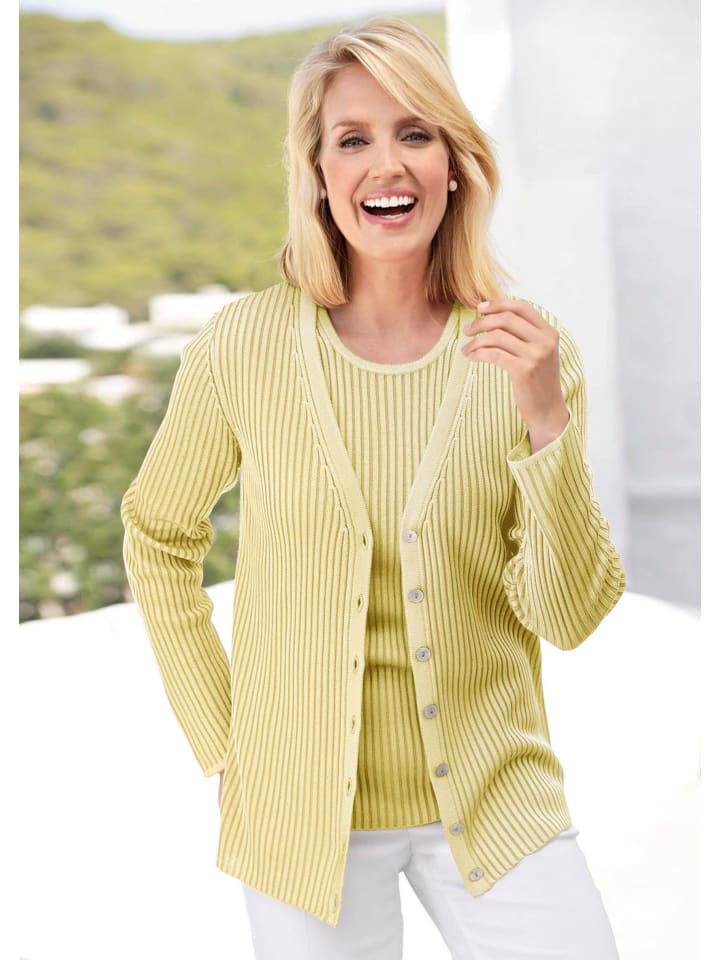 GOLDNER Укороченный размер: Кардиган. Элегантный ребристый кардиган желтого цвета
GOLDNER Укороченный размер: Кардиган. Элегантный ребристый кардиган желтого цвета