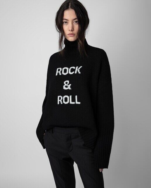 Женский свитер с высоким воротником из шерсти мериноса Alma Rock & Roll Zadig & Voltaire, черный
Женский свитер с высоким воротником из шерсти мериноса Alma Rock & Roll Zadig & Voltaire, черный