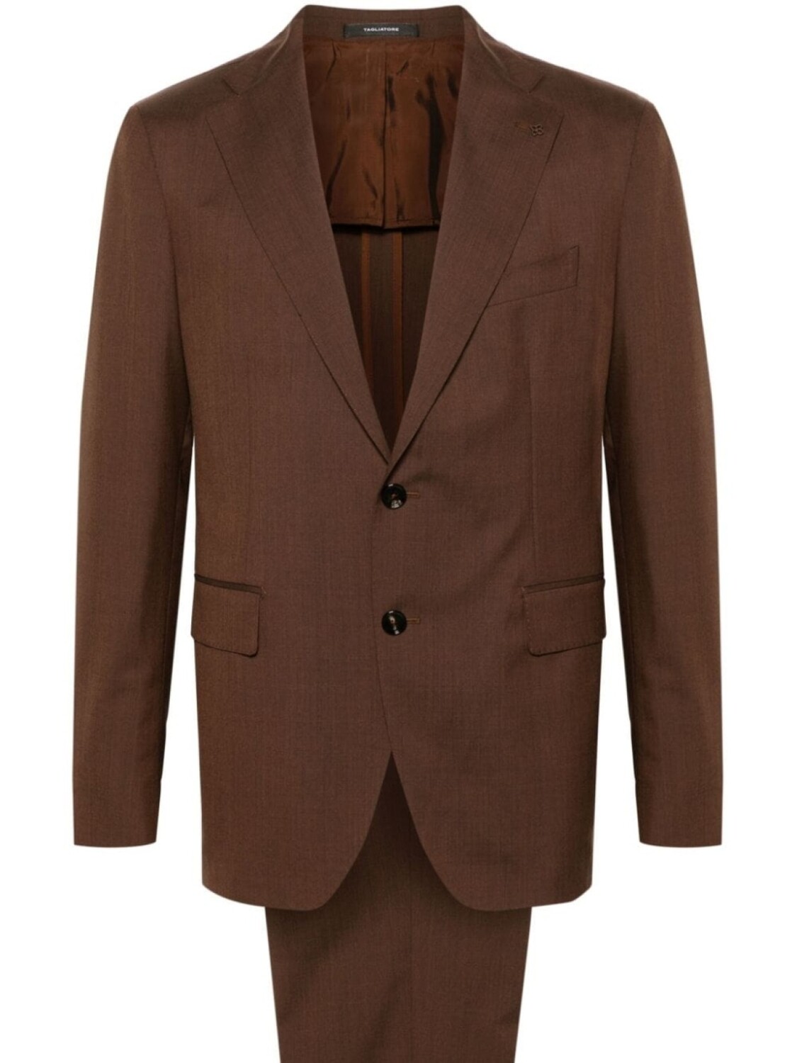 Tagliatore шерстяной костюм с однобортным пиджаком, коричневый
Tagliatore шерстяной костюм с однобортным пиджаком, коричневый