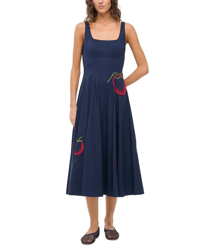 Платье Wells из поплина STAUD, синий
Платье Wells из поплина STAUD, синий