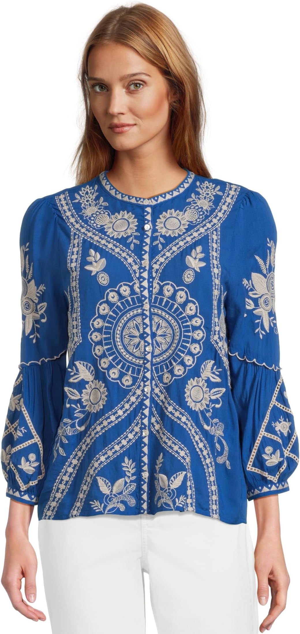 Блуза Johnny Was Scallop Sleeve Blouse - Brynlee, Cobalt
Блуза Johnny Was Scallop Sleeve Blouse - Brynlee, Cobalt