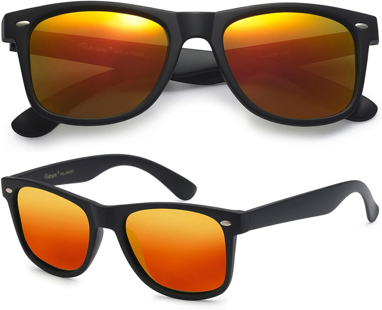 Поляризованные солнцезащитные очки PolarSpex для мужчин и женщин – защита от УФ-излучения, прочные и легкие, в стиле ретро, идеально подходят для вождения и рыбалки, Matte Black | Lava Red
Поляризованные солнцезащитные очки PolarSpex для мужчин и женщин – защита от УФ-излучения, прочные и легкие, в стиле ретро, идеально подходят для вождения и рыбалки, Matte Black | Lava Red