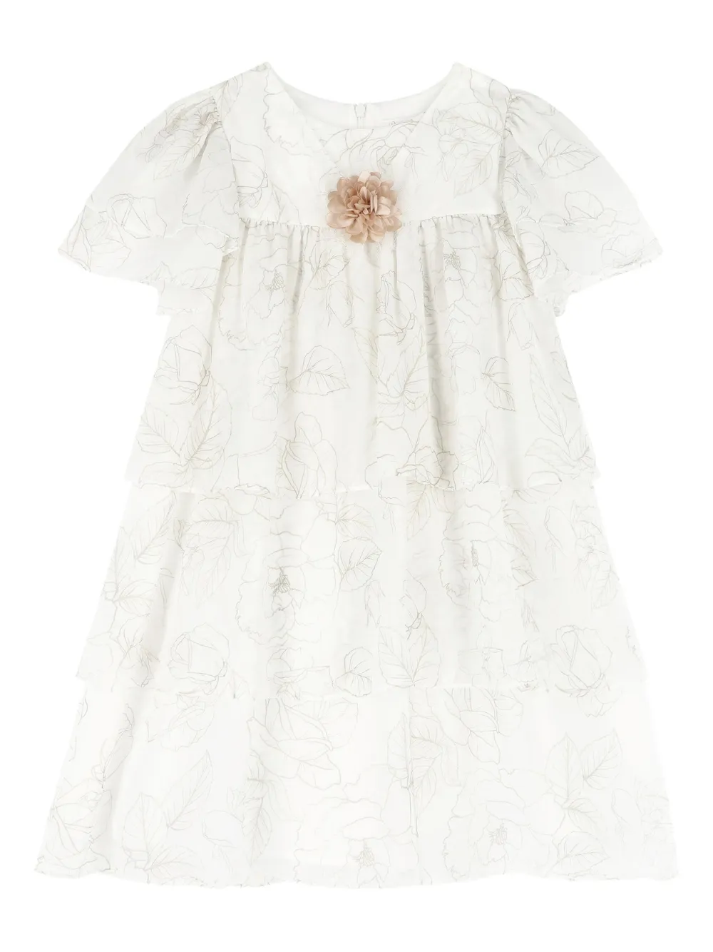 Ярусное платье с цветочным узором Patachou, белый
Ярусное платье с цветочным узором Patachou, белый