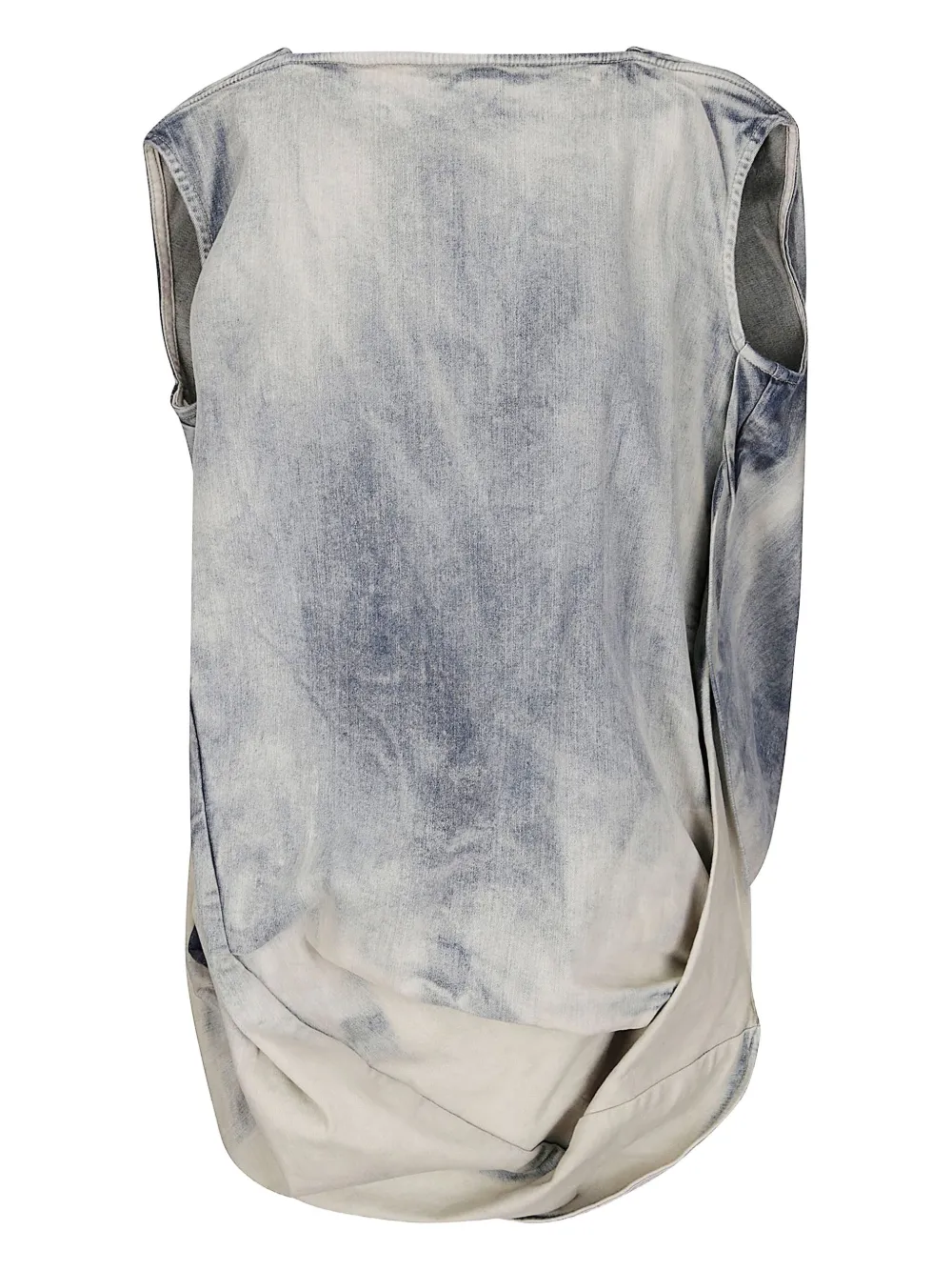 Джинсовый топ с драпировкой Rick Owens, белый 
Джинсовый топ с драпировкой Rick Owens, белый