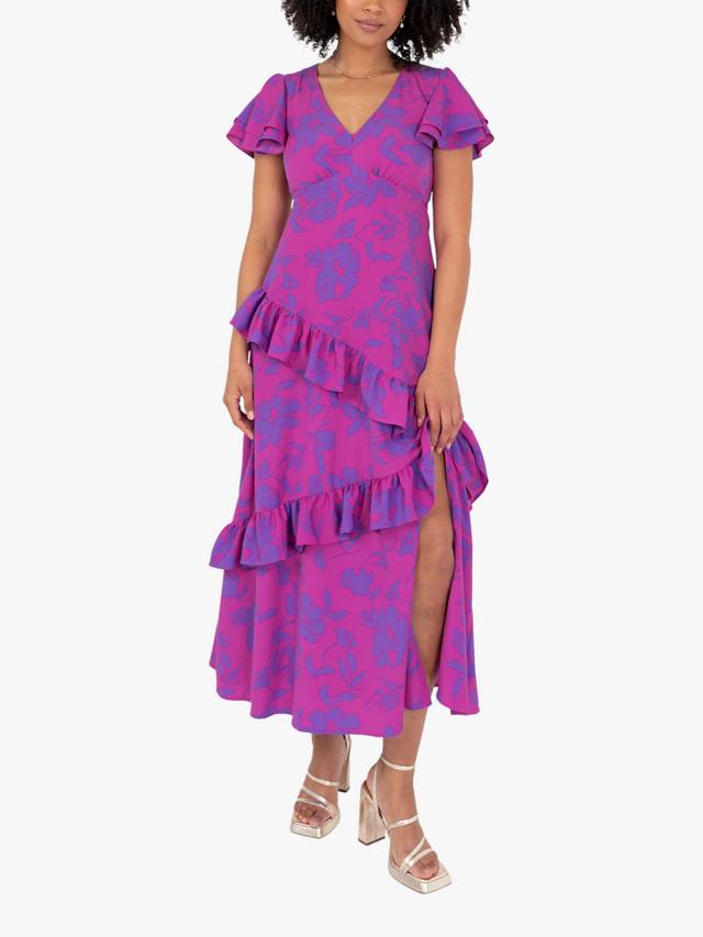 Платье миди с цветочным принтом и рюшами Lovedrobe, Pink
Платье миди с цветочным принтом и рюшами Lovedrobe, Pink