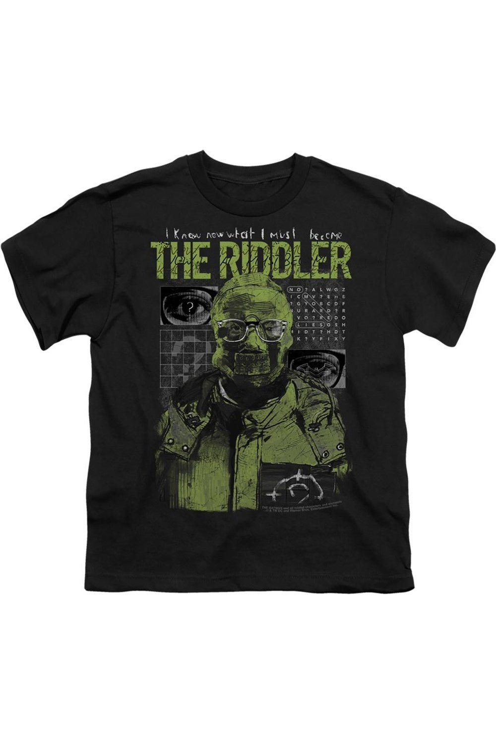 Футболка с коротким рукавом для подростков с иллюстрацией Загадочника из фильма «Бэтмен» (2022) Gildan, черный
Футболка с коротким рукавом для подростков с иллюстрацией Загадочника из фильма «Бэтмен» (2022) Gildan, черный