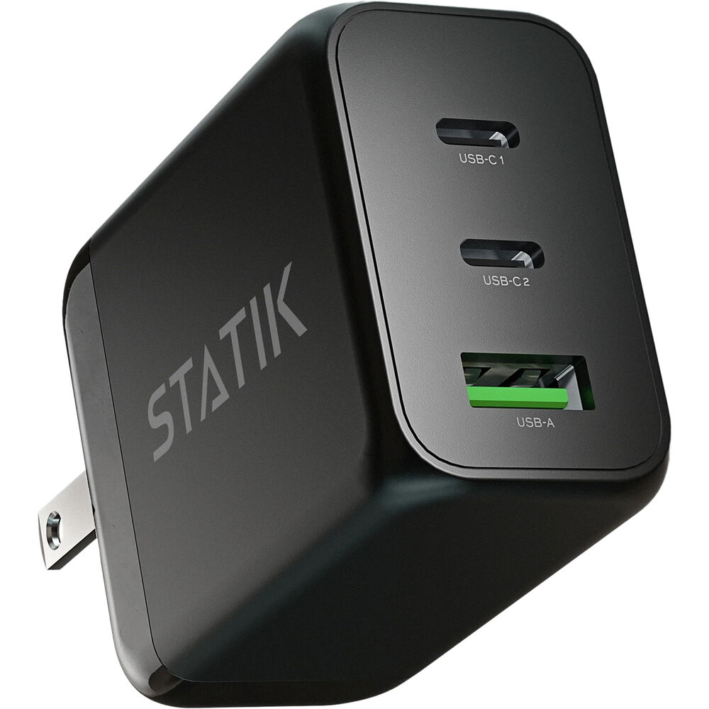 Зарядное устройство Statik 65W GaN 3-Port USB Wall Charger PUP-0290
Зарядное устройство Statik 65W GaN 3-Port USB Wall Charger PUP-0290