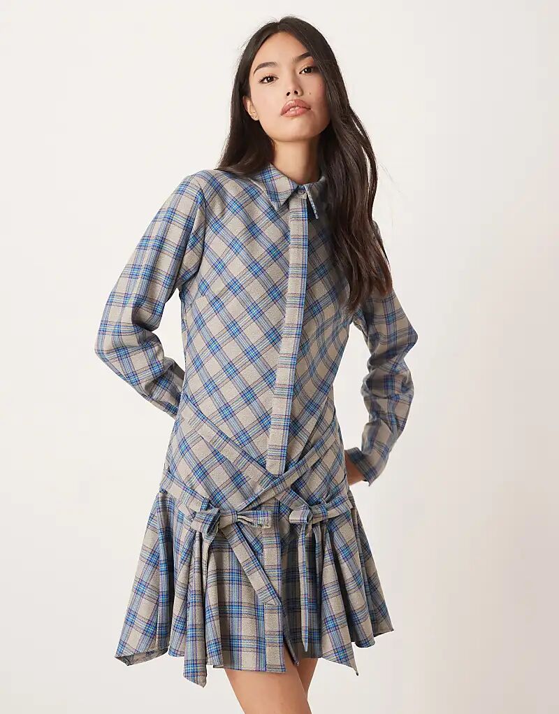 Платье-рубашка мини ASOS DESIGN с завязкой на талии и годе в сине-серую клетку
Платье-рубашка мини ASOS DESIGN с завязкой на талии и годе в сине-серую клетку