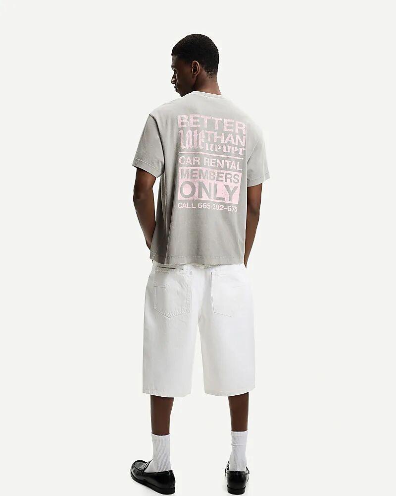 Футболка Bershka с короткими рукавами и принтом серого цвета
Футболка Bershka с короткими рукавами и принтом серого цвета