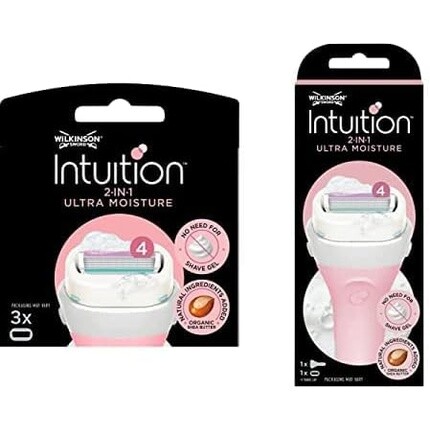 Бритва Intuition Ultra Moisture для женщин, ручка + 4 лезвия, Wilkinson Sword
Бритва Intuition Ultra Moisture для женщин, ручка + 4 лезвия, Wilkinson Sword