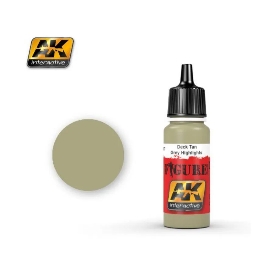 Deck Tan/Grey Highlights (акрил), Paint - Figure - Black and Grey Colors (AK-Interactive)
Deck Tan/Grey Highlights (акрил), Paint - Figure - Black and Grey Colors (AK-Interactive)