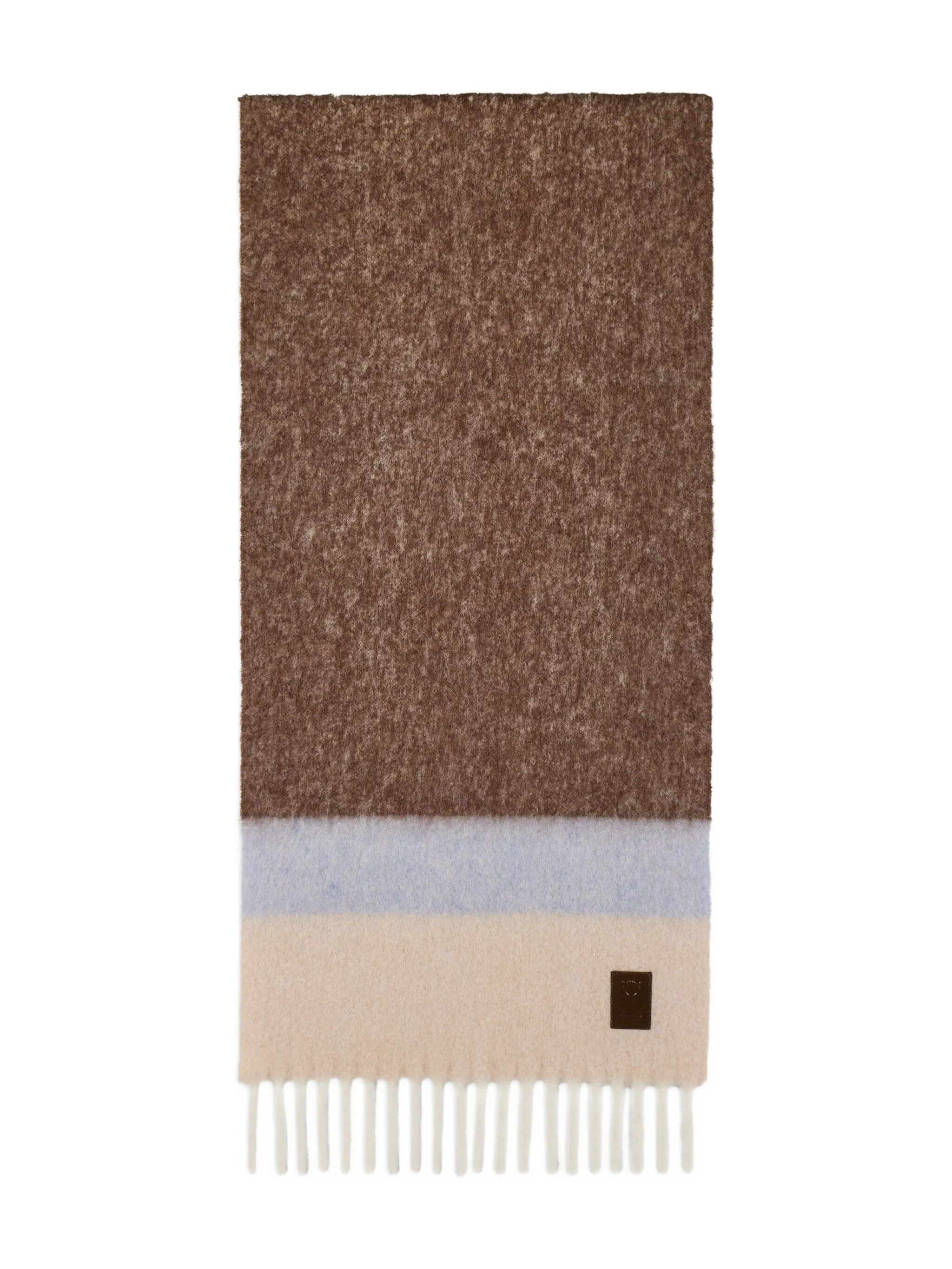 Полосатый шарф с бахромой Ferragamo, коричневый
Полосатый шарф с бахромой Ferragamo, коричневый