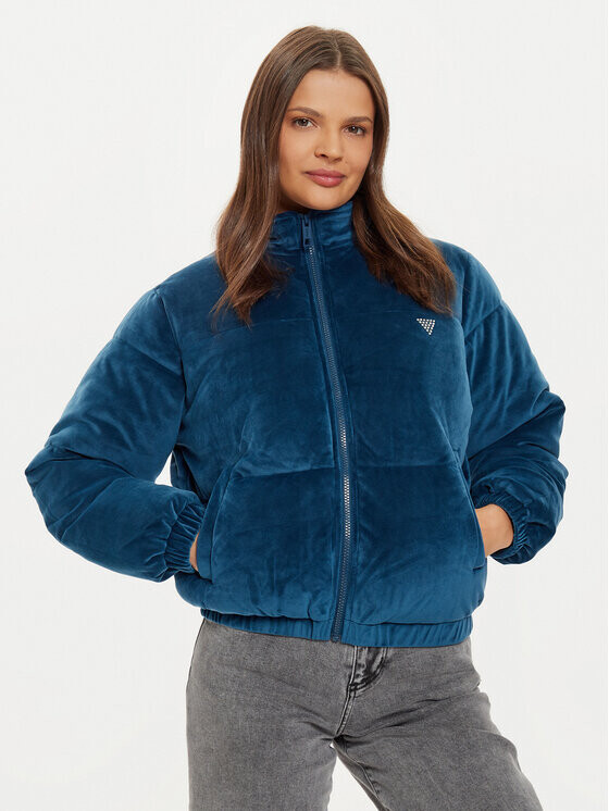 Пуховик стандартного кроя Guess, синий
Пуховик стандартного кроя Guess, синий