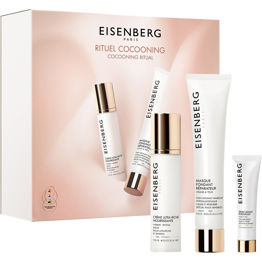 Маска для лица EISENBERG Coffret Cocooning, Créme Ultra Riche Nourrissante 50 ml + Masque Fondant Réparateur 75 ml + Sérum Calmant Ressourçant 7,5 ml / 1 Stk.
Маска для лица EISENBERG Coffret Cocooning, Créme Ultra Riche Nourrissante 50 ml + Masque Fondant Réparateur 75 ml + Sérum Calmant Ressourçant 7,5 ml / 1 Stk.