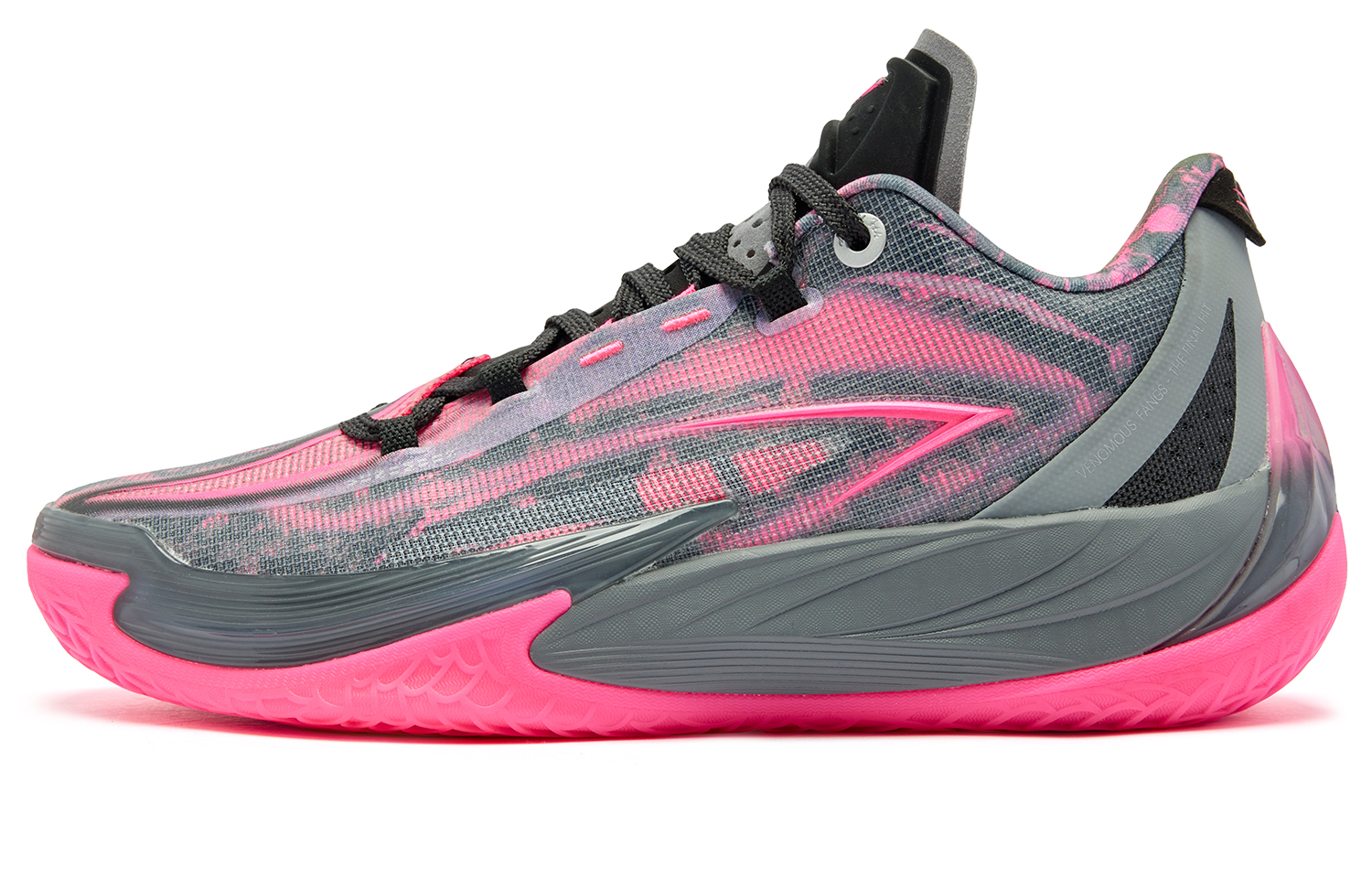 QIAODAN Баскетбольные кроссовки Poisonous Fangs 3.5, низкие, мужские, угольно-серые, неоново-розовые
QIAODAN Баскетбольные кроссовки Poisonous Fangs 3.5, низкие, мужские, угольно-серые, неоново-розовые