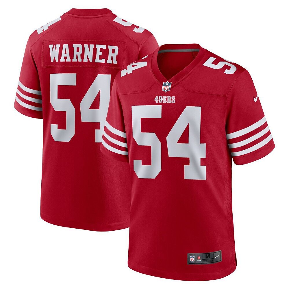 Мужское джерси Nike Fred Warner Scarlet San Francisco 49ers Player Game, красный
Мужское джерси Nike Fred Warner Scarlet San Francisco 49ers Player Game, красный