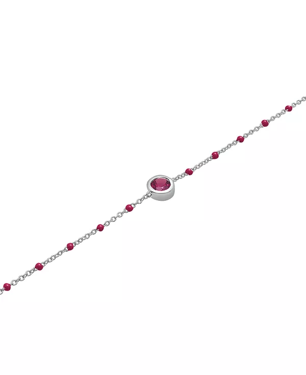 Браслет из аквамарина (1/5 карата) и эмалевых бусин из стерлингового серебра (также с другими драгоценными камнями) Macy'S, rhodolite
Браслет из аквамарина (1/5 карата) и эмалевых бусин из стерлингового серебра (также с другими драгоценными камнями) Macy'S, rhodolite