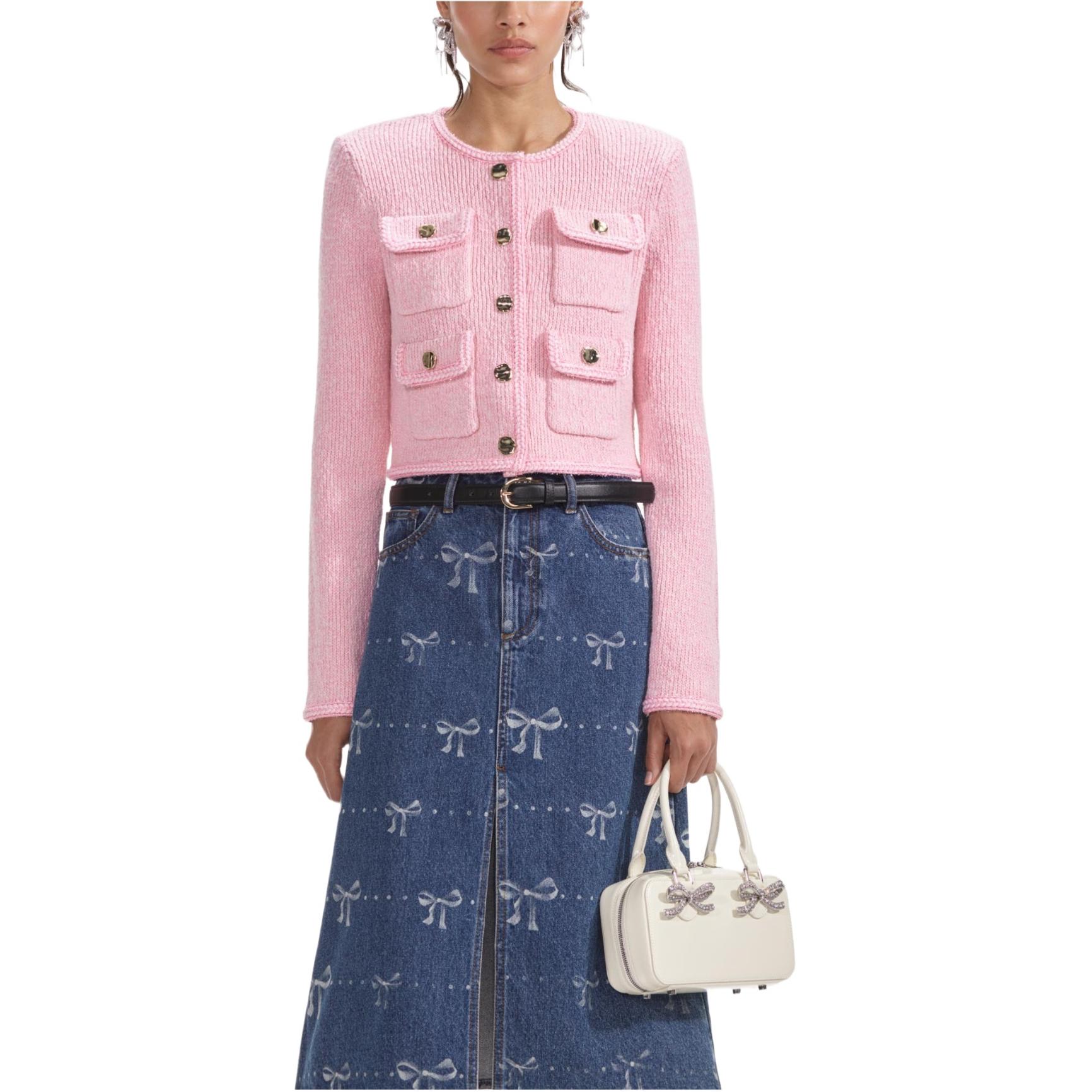 Свитер-кардиан с воротником Self portrait Self-portrait, розовый
Свитер-кардиан с воротником Self portrait Self-portrait, розовый