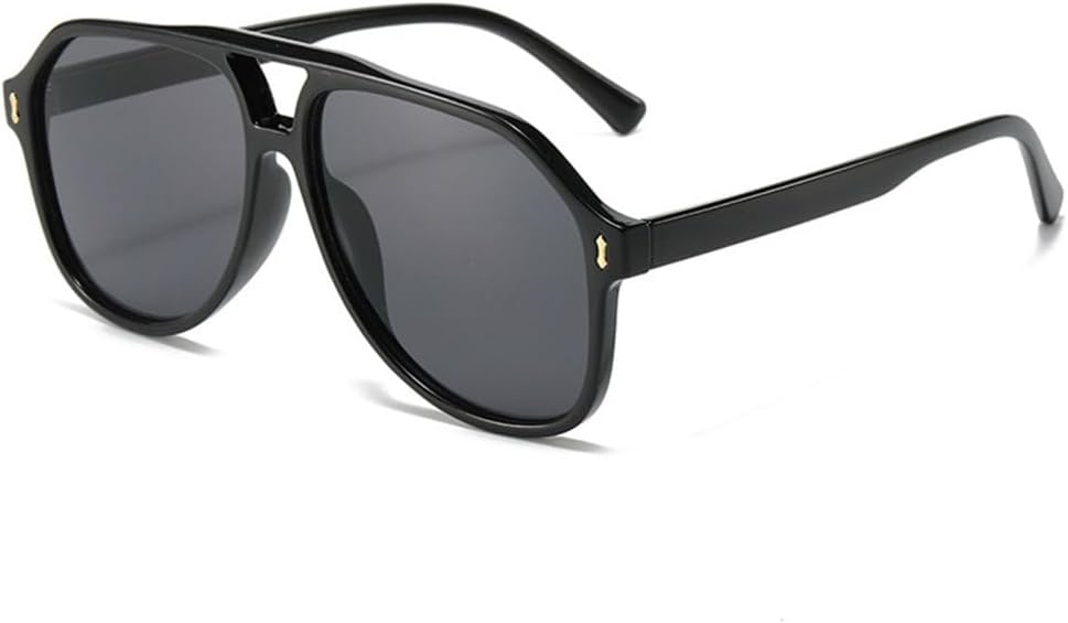 Модные солнцезащитные очки-пилот с двойной перемычкой для мужчин и женщин в винтажном стиле с заклепками. Стильные панк-солнцезащитные очки с защитой от УФ-излучения UV400 generic, Black Gray
Модные солнцезащитные очки-пилот с двойной перемычкой для мужчин и женщин в винтажном стиле с заклепками. Стильные панк-солнцезащитные очки с защитой от УФ-излучения UV400 generic, Black Gray