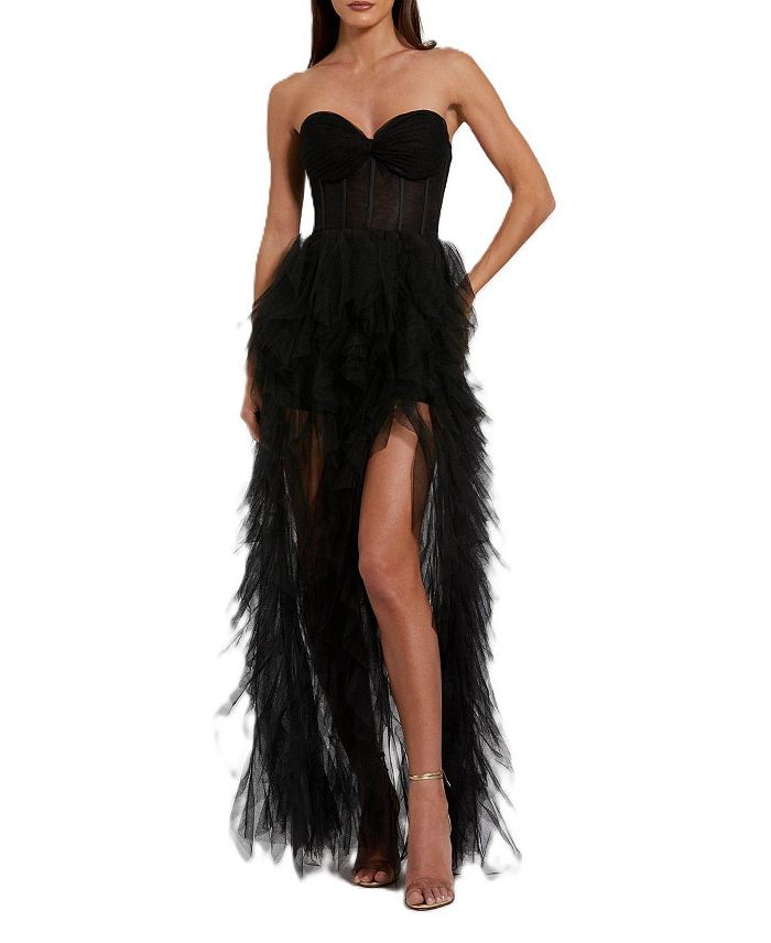 Платье-бюстье без бретелек со спиральными оборками Mac Duggal, черный
Платье-бюстье без бретелек со спиральными оборками Mac Duggal, черный