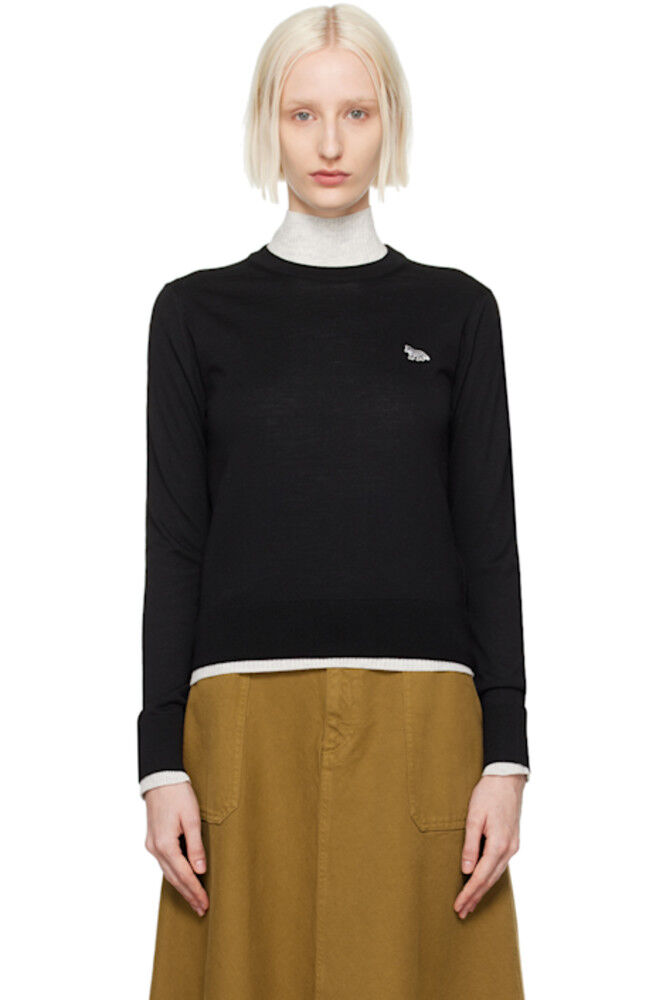 Черный свитер с нашивкой Baby Fox Maison Kitsuné
Черный свитер с нашивкой Baby Fox Maison Kitsuné