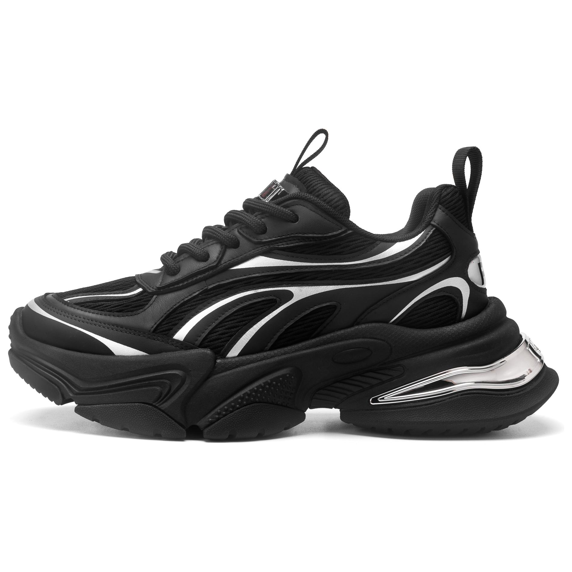 Повседневные модные кроссовки PMT с амортизацией, противоскользящей и износостойкой подошвой, утолщенной платформой для увеличения роста, низкие, унисекс, черные, цвет Black
Повседневные модные кроссовки PMT с амортизацией, противоскользящей и износостойкой подошвой, утолщенной платформой для увеличения роста, низкие, унисекс, черные, цвет Black