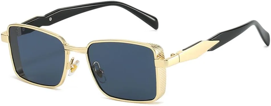 Солнцезащитные очки UV400 с толстой металлической оправой в стиле панк для женщин и мужчин, для бега и занятий спортом на открытом воздухе UYPTK, Gold-black.
Солнцезащитные очки UV400 с толстой металлической оправой в стиле панк для женщин и мужчин, для бега и занятий спортом на открытом воздухе UYPTK, Gold-black.