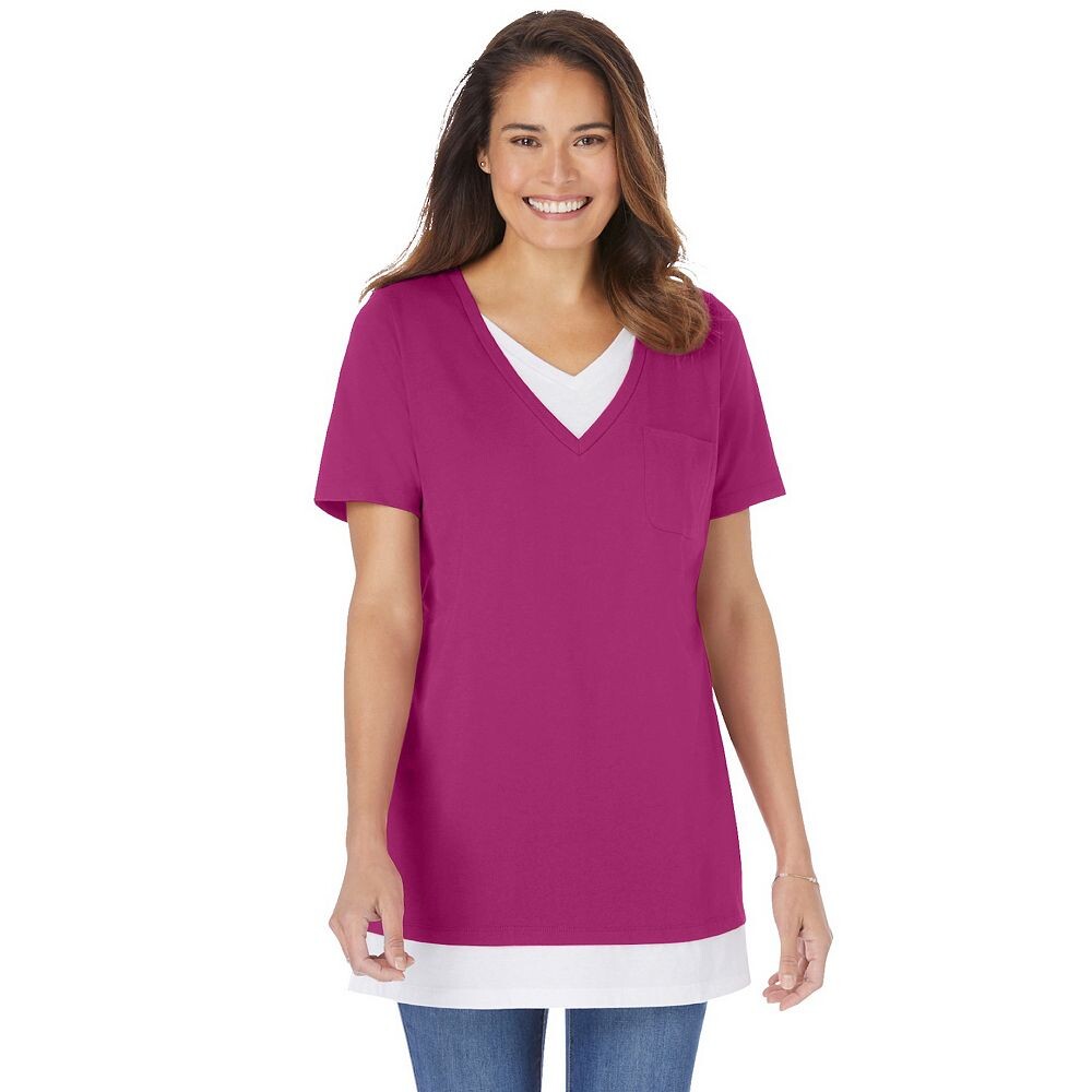 Женщина в женской многослойной тунике больших размеров Woman Within, цвет Raspberry
Женщина в женской многослойной тунике больших размеров Woman Within, цвет Raspberry