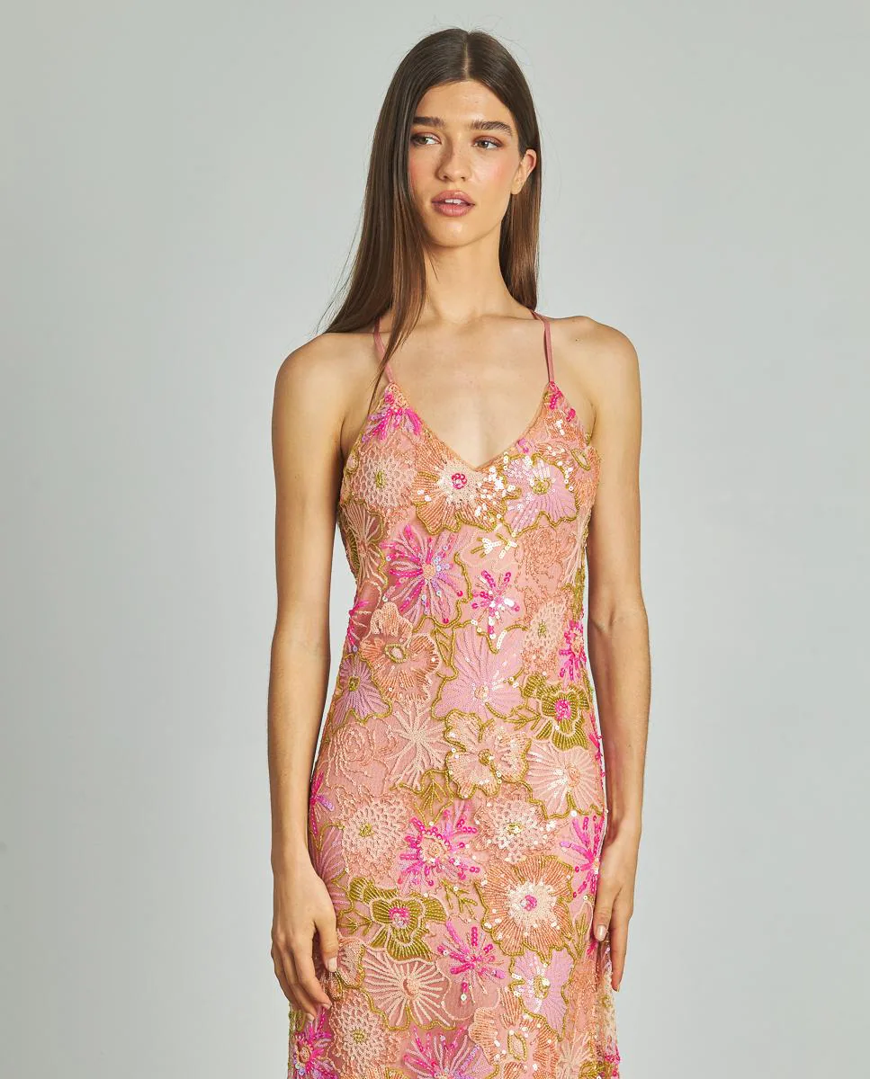 Длинное платье на бретелях с V-образным вырезом Alma en Pena, розовый
Длинное платье на бретелях с V-образным вырезом Alma en Pena, розовый